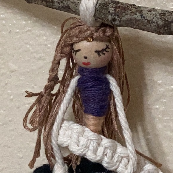 Namaste Yoga Healings inspired 🧘♀️ Macrame Doll Hanger doll - Picture 8 of 10